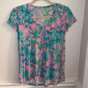 lilly pulitzer hangin around monkey etta top size XXS